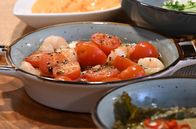 Hausnummer Lecker – Garnelen mit Knoblauch, Tomaten und Chili.