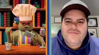 Tiny Chef – L-R: Tiny Chef, Josh Gad