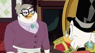 DuckTales – L-R: Mrs. Bentina Beakley, Scrooge McDuck