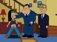 American Dad! – L-R: Hayley, Stan, George W. Bush