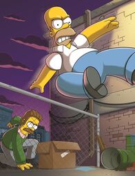 Die Simpsons – Homer (r.) beschließt Kopfgeldjäger zu werden. Bei seinem ersten Fall hilft ihm Ned Flanders (l.) unbewusst und zufällig, was dazu führt, dass er seinen ersten Fall erfolgreich abschließen kann. Und da auch Ned einem kleinen Nebenverdienst nicht abgeneigt ist, arbeiten die beiden fortan als Team zusammen ...
