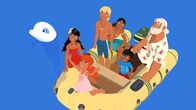 Zoom - Der weiße Delfin – v.l.), Yann, Auru, Kai und Onkel Patrick losgefahren, um den verlorenen gegangenen Koala Raoul wiederzufinden. Sie haben ihn entdeckt, aber was macht er in der Luft? Auch Zoom (o.l.) wundert sich.