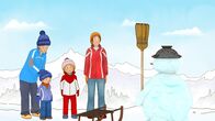 Meine Freundin Conni – Endlich kann Conni mit ihrer Familie einen großen Schneemann bauen.