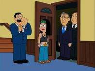American Dad! – Stan (l.), Hayley (2.v.l.), George W. Bush (2.v.r.)
