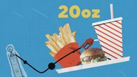 Geschichte in Zahlen – Im Laufe der Zeit wuchs nicht nur die Zahl der Kundschaft an, auch die servierten Fastfood Portionen wurden immer größer. Zum Beispiel hat sich die Größe der Softdrinks über die Jahre verdreifacht.