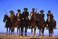 Posse - Die Rache des Jessie Lee – v.l.n.r.) Jimmy J. "Little J" Teeters (Stephen Baldwin); Father Time (Big Daddy Kane); Jessie Lee (Mario Van Peebles); Obobo (Tiny Lister); Weezie (Charles Lane); Angel (Tone Loc)