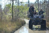 Die Pythonjäger - Einsatz in den Everglades – Dusty Crum, Tom Cobb, Gary Clark, Brittany Borges, Jay Starr, John Marley on swamp buggy