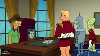 Futurama – v.li.: Leo, Nixon, Zapp, Bender, Kif