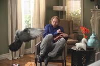 Modern Family – Als plötzlich eine Taube durchs offene Fenster ins Haus geflattert kommt, gerät Mitchell (Jesse Tyler Ferguson), der panische Angst vor Vögeln hat, in Panik...