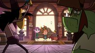 Marcus Level – Ephi, Marcus und Ratrick (von l.) werden von den durstigen Desperados im Saloon nicht gerade freundlich begrüßt.