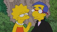 Die Simpsons – Milhouse (r.) hat eine neue Taktik entwickelt, um Lisa (l.) endlich rumzukriegen. Doch wird er Erfolg damit haben?