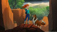 Lassie – Lassie und Zoe versuchen Schutz vor dem nahenden Tormado zu finden.