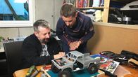 Die Modellbauer - The Next Generation – L-R: Daniel Siegl and Lukas Klapfer are working on a Toyota 4Runner.