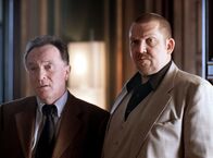 Tatort – Die beiden Kommissar-Kollegen Ehrlicher (Peter Sodann, li.) und Schenk (Dietmar Bär).