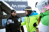 Mein perfekter Tag – v.li.: Alberto Tomba, Marc Girardelli und Conny Buergler während ServusTVs „Mein perfekter Tag mit Marc Girardelli“ in Madonna di Campiglio, Trentino, Italien am 27. Februar, 2024.
