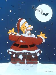 Die Simpsons – Homer nimmt einen Nebenjob als Weihnachtsmann an, damit er seine Familie mit Geschenken zu Weihnachten überraschen kann.