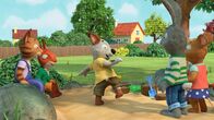 Pip und Posy – Endlich hat Frankie den Dreh raus - die anderen lauschen gespannt seinen Geschichten.