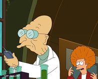 Futurama – v.li.: Professor Farnsworth, Fry