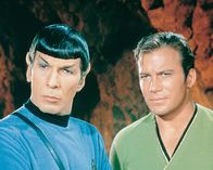 Raumschiff Enterprise – From left: Commander Spock (Leonard Nimoy), Captain Kirk (William Shatner).