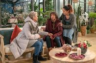 Rote Rosen – Merle (Anja Franke, M.) glaubt ihres Lebens nicht mehr froh zu werden, falls Britta gelähmt bleiben sollte. Tina (Katja Frenzel, r.) und Dörte (Edelgard Hansen, l.) stehen ihr bei.