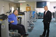 Hotel Impossible – Owner John Syragakis shows host Anthony Melchiorri the benefits of working out, as seen on Travel Channel's Hotel Impossible.