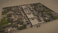 Legendäre Pharaonen – Modell des Millionenjahrhauses von Amenophis III. Der vermutlich größte Tempel im Alten Ägypten soll den Pharao unsterblich werden lassen.
