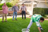 The Goldbergs – L-R: Murray Goldberg (Jeff Garlin), Bill Lewis (David Koechner), Vic (Cedric Yarbrough), Barry Goldberg (Troy Gentile)