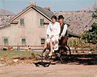 Zwei Banditen – Etta Place (Katharine Ross, l.); Butch Cassidy (Paul Newman, r.)