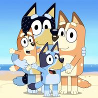 Bluey – L-R: Bingo, Bandit, Bluey, Chilly