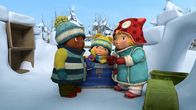 Snowsnaps' Winterspiele – Jonas erklärt, dass Sami sich verspätet.