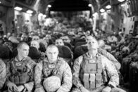 Chain of Command – Afghanistan - Marines aboard a C-130 aircraft en route to Afghanistan (National Geographic/Cam Glendenning)
