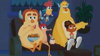 Esme & Roy – Familie Ooga bestaunt mit den Monstersittern Hugos Meisterwerk.