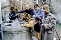 Kommissar Rex – Richie Moser (Tobias Moretti, 2.v.re.) und Rex machen im Brunnen des "feinen Hauses" einen grausigen Fund.