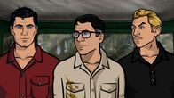 Archer – Reisen nach Columbia, um sich dort einer geheimen Mission zu widmen: Archer (l.), Cyril (M.) und Ray (r.) ...