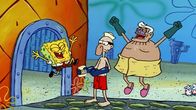 SpongeBob Schwammkopf – L-R: SpongeBob, Barnacle Boy, Mermaid Man