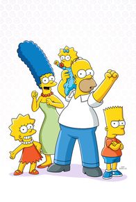 Die Simpsons – (32. Staffel) - (v.l.n.r.) Lisa; Marge; Maggie; Homer; Bart
