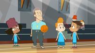 Max & Maestro – Beim Basketball (v.l.n.r.): Maurice, der Trainer, Leon und Max