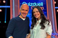 Quizduell - Olymp – Die Kandidaten des Teams "Filmstars": Christoph Maria Herbst (l.) und Janina Uhse (r.)