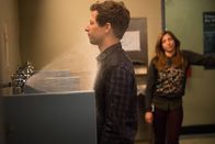 Brooklyn Nine-Nine – Jake (Andy Samberg) and Gina Linetti (Chelsea Peretti).