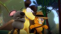 The Garfield Show – Nachdem Garfield mal wieder von Drusilla und Minerva „aufgehübscht“ worden ist, fliegt er in seiner Fantasie zusammen mit Squeak und Odie nach Franistan.