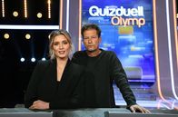 Quizduell-Olymp – Die Kandidat:Innen des Teams "Schweiger": Die Schauspielerin Luna Schweiger (l.) und ihr Vater, der Schauspieler Til Schweiger (r.).