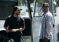 Straight Outta Compton – Straight Outta Compton Nicht immer gleicher Meinung: O'Shea Jackson Jr. als Ice Cube, Corey Hawkins als Dr. Dre