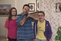 The Goldbergs – L-R: Erica Goldberg (Hayley Orrantia), Barry Goldberg (Troy Gentile) and Adam Goldberg (Sean Giambrone)