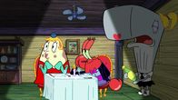 SpongeBob Schwammkopf – L-R: Mrs. Puff, Mr. Krabs, Pearl