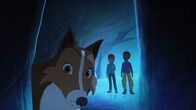Lassie – In der Eishöhlenwelt im Inneren des Gletschers zeigt Lassie Zoé und Harvey den Weg.