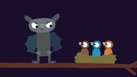 Animanimals – Die Fledermaus muss sich etwas einfallen lassen, damit die Küken endlich ruhig sind.