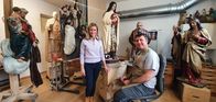 Musik in den Bergen – Sonja Weissensteiner mit Fassmaler Fabian Kostner.