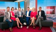 Morgenmagazin – Moderatoren Donald Bäcker (Wetter), Anna Planken, Sven Lorig, Till Nassif, Susan Link und Peter Großmann (Sport). Seit dem 16. Oktober 2017 sendet das ARD-Morgenmagazin aus einer neuen Studiodekoration im Kölner Studio House of WDR.