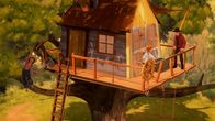 Tom Sawyer – Huck (li.) ist in Panik: Joe (re.) hat sein Baumhaus in Beschlag genommen und weigert sich, es zu räumen! Kann Tom helfen?