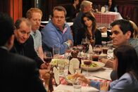 Modern Family – L-R: Manny Delgado (Rico Rodriguez), Jay Pritchett (Ed O'Neill), Mitchell Pritchett (Jesse Tyler Ferguson), Cameron Tucker (Eric Stonestreet), Haley Dunphy (Sarah Hyland), Phil Dunphy (Ty Burrell), Alex Dunphy (Ariel Winter)